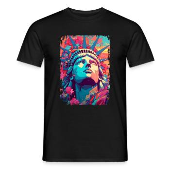 New York - T-shirt homme - noir - Devant - AI Model Male 178 light (178cm)