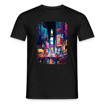 New York - T-shirt homme - noir - Devant - AI Model Male 178 light (178cm)