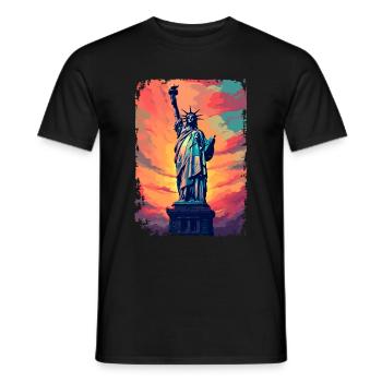 New York - Männer T-Shirt - Schwarz - Vorne - AI Model Male 178 light (178cm)