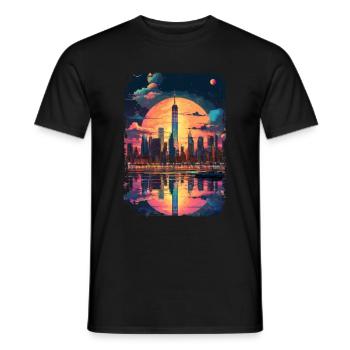 New York - Männer T-Shirt - Schwarz - Vorne - AI Model Male 178 light (178cm)