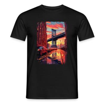 New York - Männer T-Shirt - Schwarz - Vorne - AI Model Male 178 light (178cm)