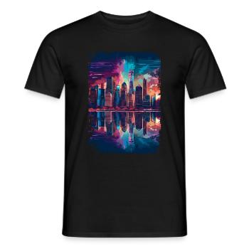 New York - T-shirt homme - noir - Devant - AI Model Male 178 light (178cm)