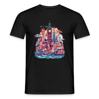 Londres - T-shirt homme - noir - Devant - AI Model Male 178 light (178cm)