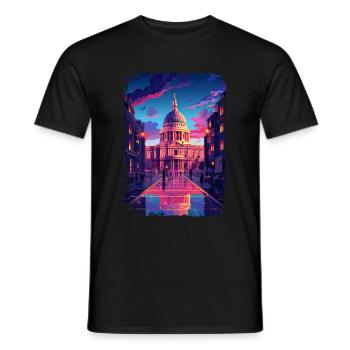 Londres - T-shirt homme - noir - Devant - AI Model Male 178 light (178cm)