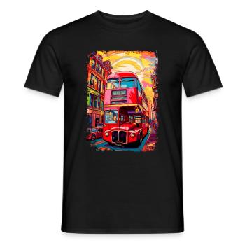 Londres - T-shirt homme - noir - Devant - AI Model Male 178 light (178cm)