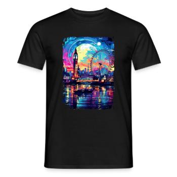 Londres - T-shirt homme - noir - Devant - AI Model Male 178 light (178cm)