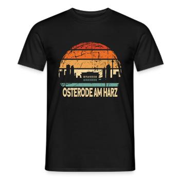 Osterode am Harz - T-shirt homme - noir - Devant - AI Model Male 178 light (178cm)