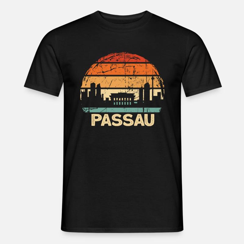 Passau - Männer T-Shirt - Schwarz