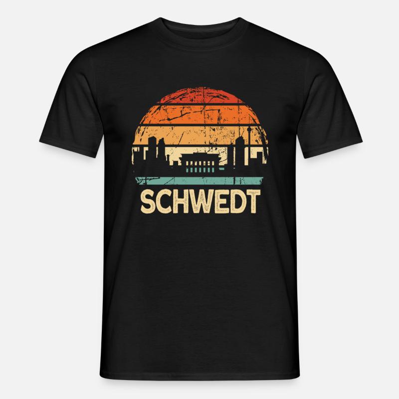 Schwedt - Männer T-Shirt - Schwarz