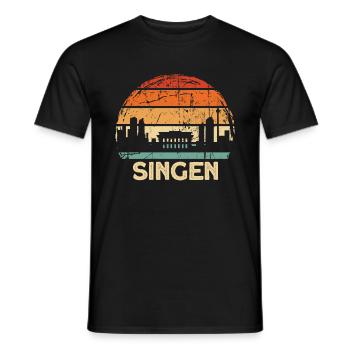 Sing - Men's T-Shirt - black - Front - AI Model Male 178 light (178cm)