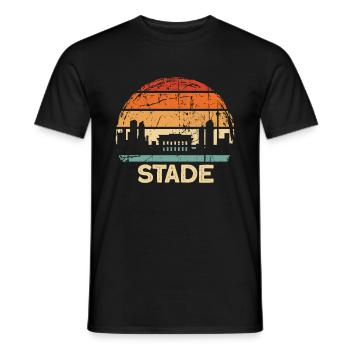 Stade - Männer T-Shirt - Schwarz - Vorne - AI Model Male 178 light (178cm)