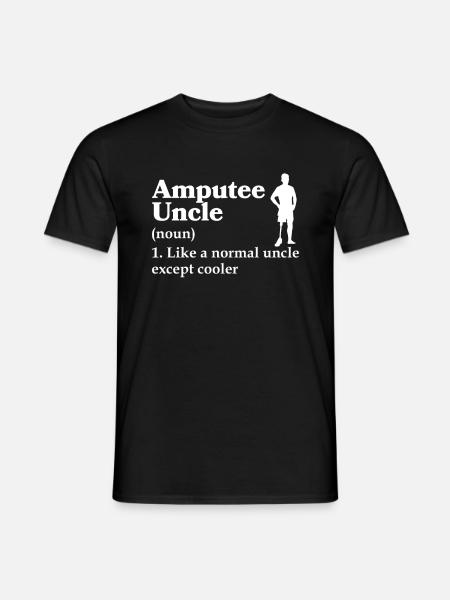 Amputated Leg Prosthesis Gift - Men's T-Shirt - black