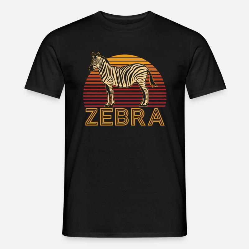 Zebra - Männer T-Shirt - Schwarz
