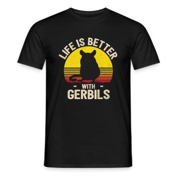 Rennmaus - Männer T-Shirt - Schwarz - Vorne - AI Model Male 178 light (178cm)