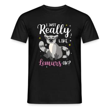 Lemur - Men's T-Shirt - black - Front - AI Model Male 178 light (178cm)