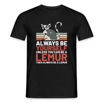 Lemur - Men's T-Shirt - black - Front - AI Model Male 178 light (178cm)