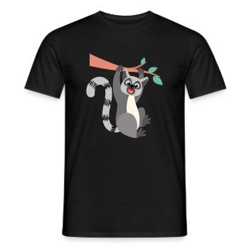 lemur - Men's T-Shirt - black - Front - AI Model Male 178 light (178cm)