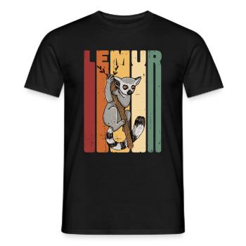 Lemur - Men's T-Shirt - black - Front - AI Model Male 178 light (178cm)