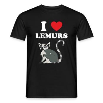 Lemur - Men's T-Shirt - black - Front - AI Model Male 178 light (178cm)