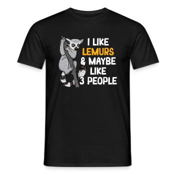 Lemur - Men's T-Shirt - black - Front - AI Model Male 178 light (178cm)
