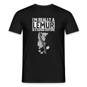 Lemur - Men's T-Shirt - black - Front - AI Model Male 178 light (178cm)