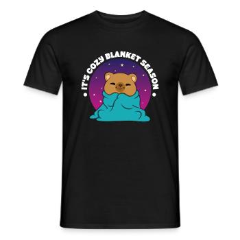 Die Saison der Kuscheldecken - Männer T-Shirt - Schwarz - Vorne - AI Model Male 178 light (178cm)