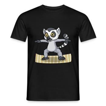 Yoga des lémuriens - T-shirt homme - noir - Devant - AI Model Male 178 light (178cm)
