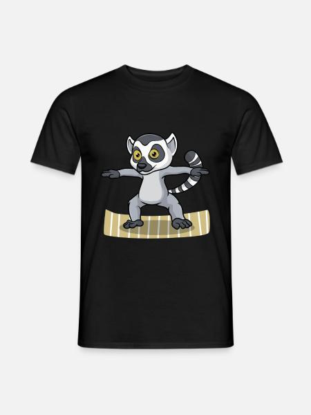 Yoga des lémuriens - T-shirt homme - noir