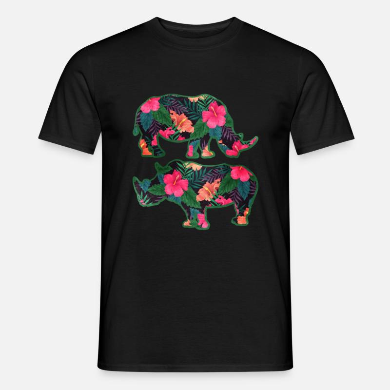 Nashorn - Männer T-Shirt - Schwarz