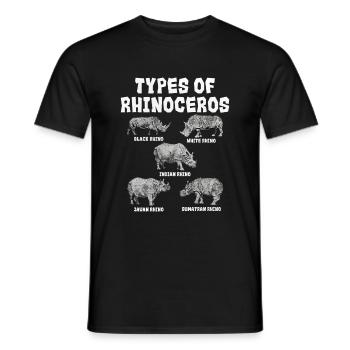 Rhinocéros - T-shirt homme - noir - Devant - AI Model Male 178 light (178cm)