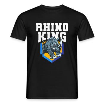 Rhinocéros - T-shirt homme - noir - Devant - AI Model Male 178 light (178cm)