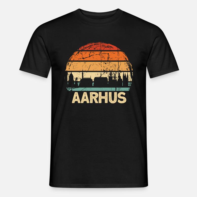Aarhus - Männer T-Shirt - Schwarz