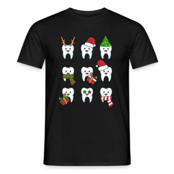 Zahn Zähne Zahnarzt Zahnmedizinische Angestellte - Männer T-Shirt - Schwarz - Vorne - AI Model Male 178 light (178cm)