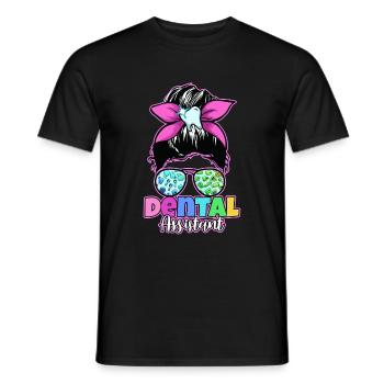 Zahn Zähne Zahnarzt Zahnmedizinische Angestellte - Männer T-Shirt - Schwarz - Vorne - AI Model Male 178 light (178cm)