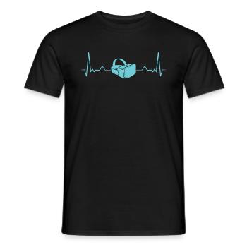 Virtual Reality VR Gift - Men's T-Shirt - black - Front - AI Model Male 178 light (178cm)