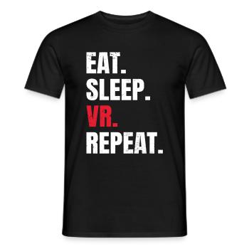 Virtual Reality VR Geschenk - Männer T-Shirt - Schwarz - Vorne - AI Model Male 178 light (178cm)