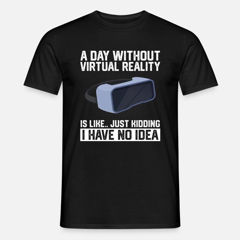 Virtual Reality VR Geschenk - Männer T-Shirt - Schwarz