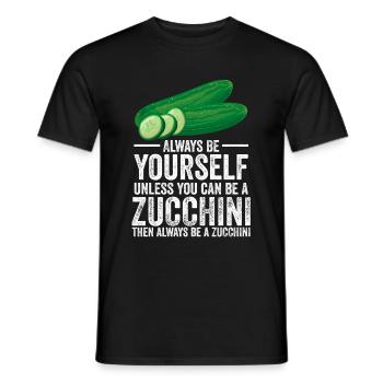 Zucchini - Männer T-Shirt - Schwarz - Vorne - AI Model Male 178 light (178cm)