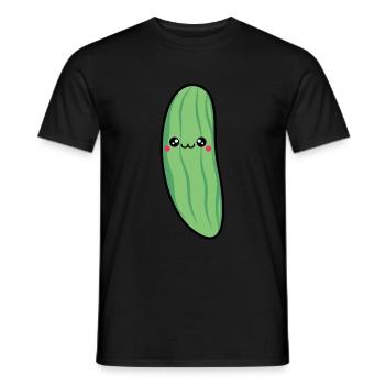 Zucchini - Männer T-Shirt - Schwarz - Vorne - AI Model Male 178 light (178cm)
