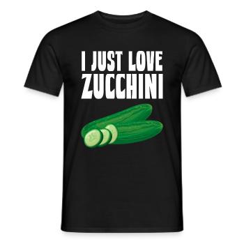 Zucchini - Männer T-Shirt - Schwarz - Vorne - AI Model Male 178 light (178cm)