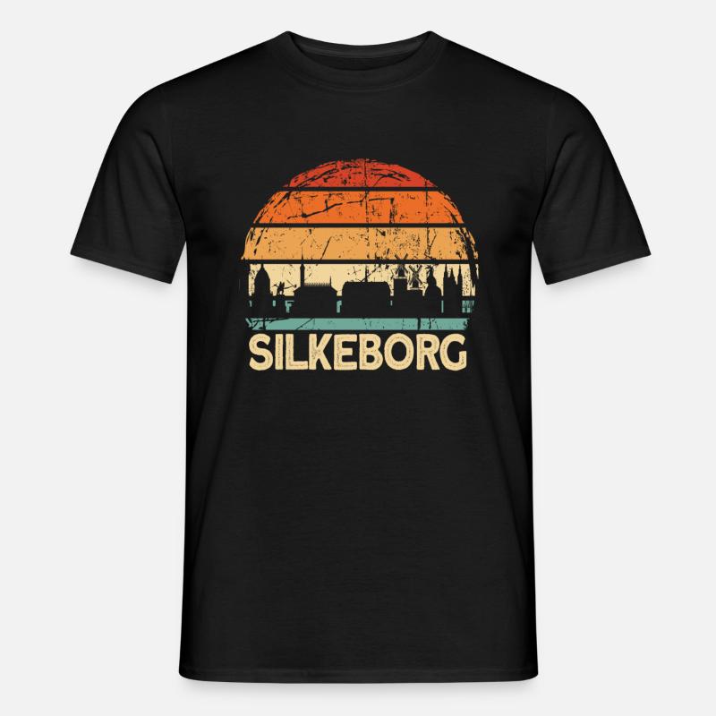 Silkeborg - Männer T-Shirt - Schwarz