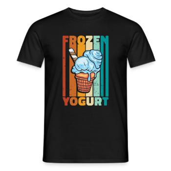 Vintage Joghurt - Männer T-Shirt - Schwarz - Vorne - AI Model Male 178 light (178cm)