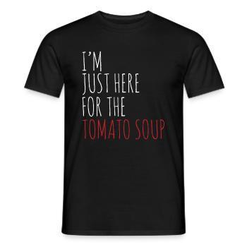 Je ne suis là que pour la soupe aux tomates - T-shirt homme - noir - Devant - AI Model Male 178 light (178cm)