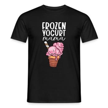 Frozen Yogurt Mama - Men's T-Shirt - black - Front - AI Model Male 178 light (178cm)