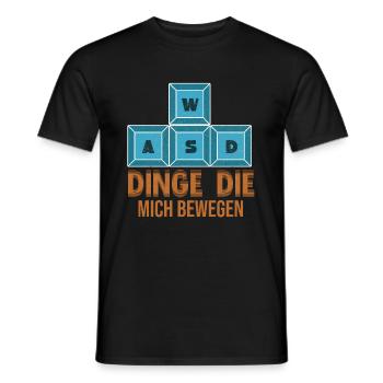 WASD Dinge Dich Mich Bewegen - Männer T-Shirt - Schwarz - Vorne - AI Model Male 178 light (178cm)