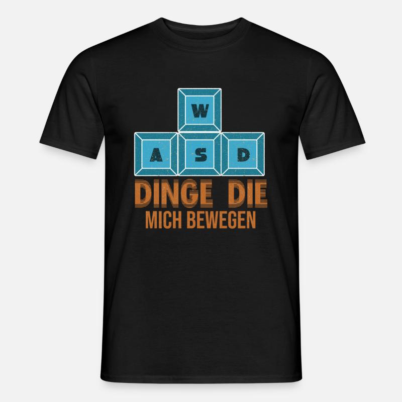 WASD Dinge Dich Mich Bewegen - Männer T-Shirt - Schwarz