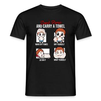 Handtuch Holiday Ferien - Männer T-Shirt - Schwarz - Vorne - AI Model Male 178 light (178cm)