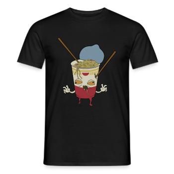 Zombie Ramen - Männer T-Shirt - Schwarz - Vorne - AI Model Male 178 light (178cm)