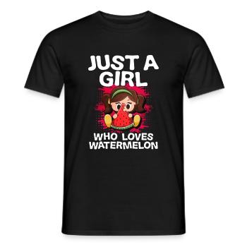 Watermelon - Men's T-Shirt - black - Front - AI Model Male 178 light (178cm)