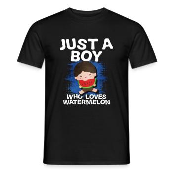 Watermelon - Men's T-Shirt - black - Front - AI Model Male 178 light (178cm)